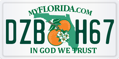 FL license plate DZBH67