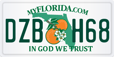 FL license plate DZBH68