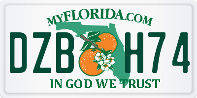 FL license plate DZBH74