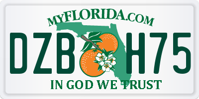 FL license plate DZBH75