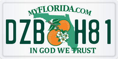 FL license plate DZBH81