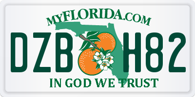 FL license plate DZBH82