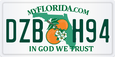 FL license plate DZBH94