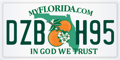 FL license plate DZBH95
