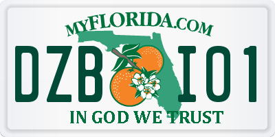 FL license plate DZBI01