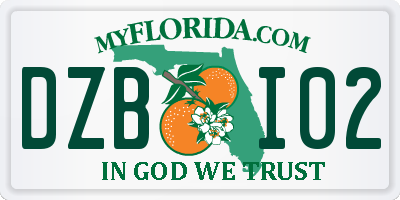 FL license plate DZBI02
