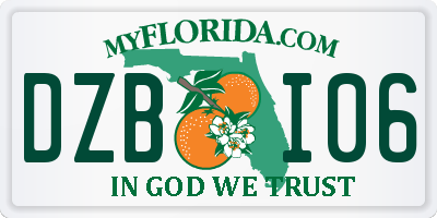 FL license plate DZBI06