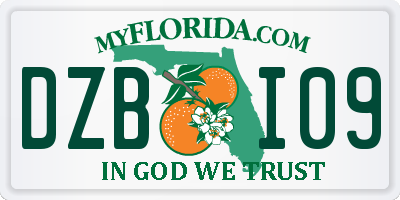 FL license plate DZBI09