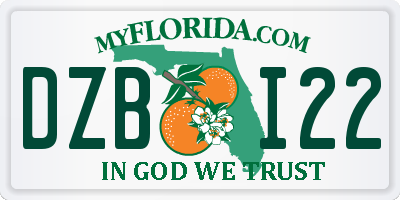 FL license plate DZBI22