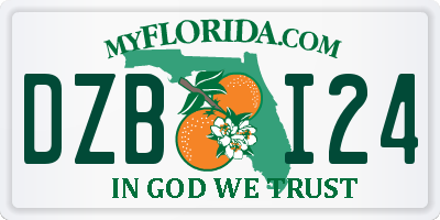 FL license plate DZBI24
