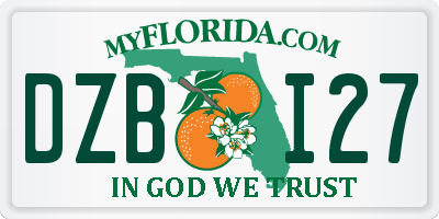 FL license plate DZBI27