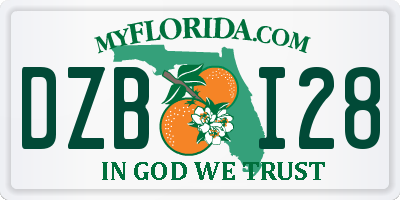 FL license plate DZBI28