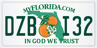 FL license plate DZBI32