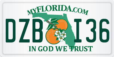 FL license plate DZBI36
