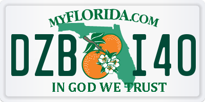 FL license plate DZBI40