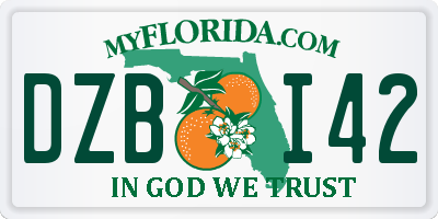 FL license plate DZBI42