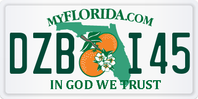 FL license plate DZBI45