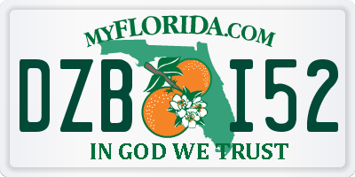 FL license plate DZBI52