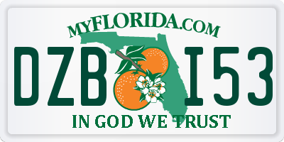 FL license plate DZBI53