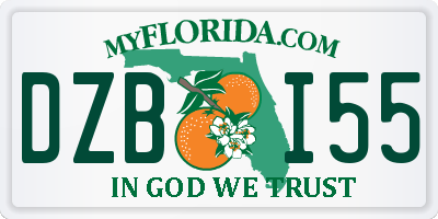 FL license plate DZBI55