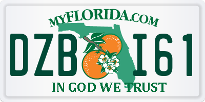 FL license plate DZBI61