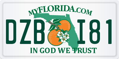 FL license plate DZBI81