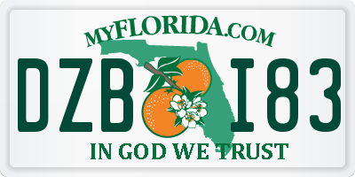 FL license plate DZBI83