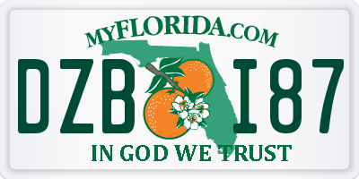 FL license plate DZBI87