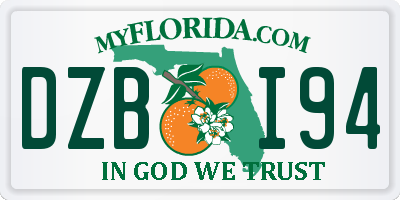 FL license plate DZBI94