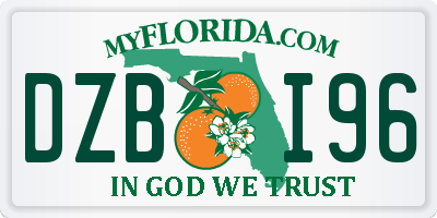 FL license plate DZBI96