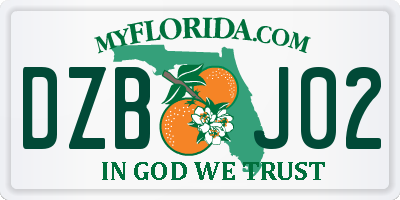 FL license plate DZBJ02