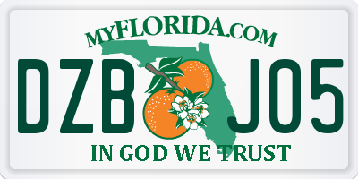 FL license plate DZBJ05