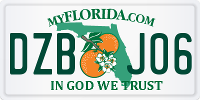 FL license plate DZBJ06