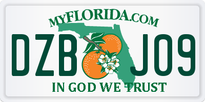 FL license plate DZBJ09
