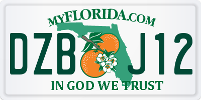 FL license plate DZBJ12