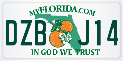 FL license plate DZBJ14