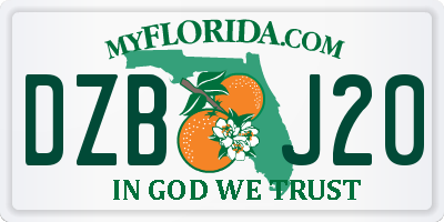 FL license plate DZBJ20