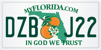 FL license plate DZBJ22