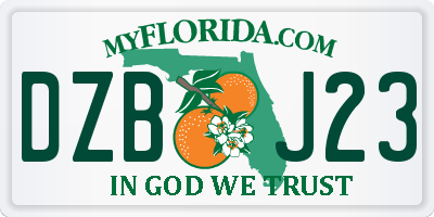 FL license plate DZBJ23