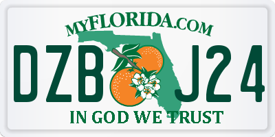 FL license plate DZBJ24