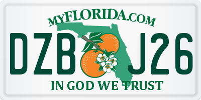 FL license plate DZBJ26