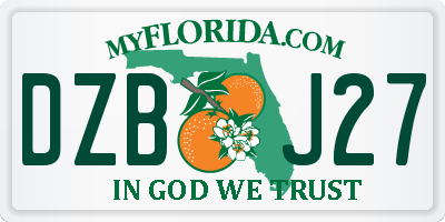 FL license plate DZBJ27