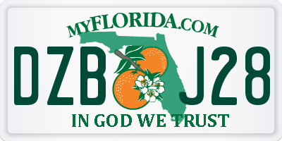 FL license plate DZBJ28