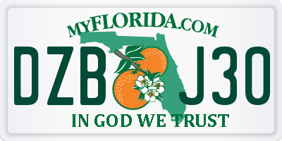 FL license plate DZBJ30