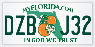 FL license plate DZBJ32