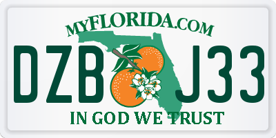 FL license plate DZBJ33
