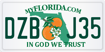 FL license plate DZBJ35