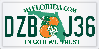 FL license plate DZBJ36