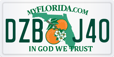 FL license plate DZBJ40