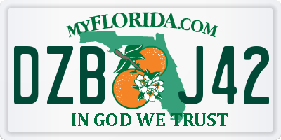FL license plate DZBJ42